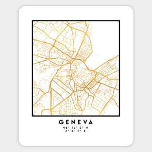 GENEVA SWITZERLAND CITY STREET MAP ART Sticker